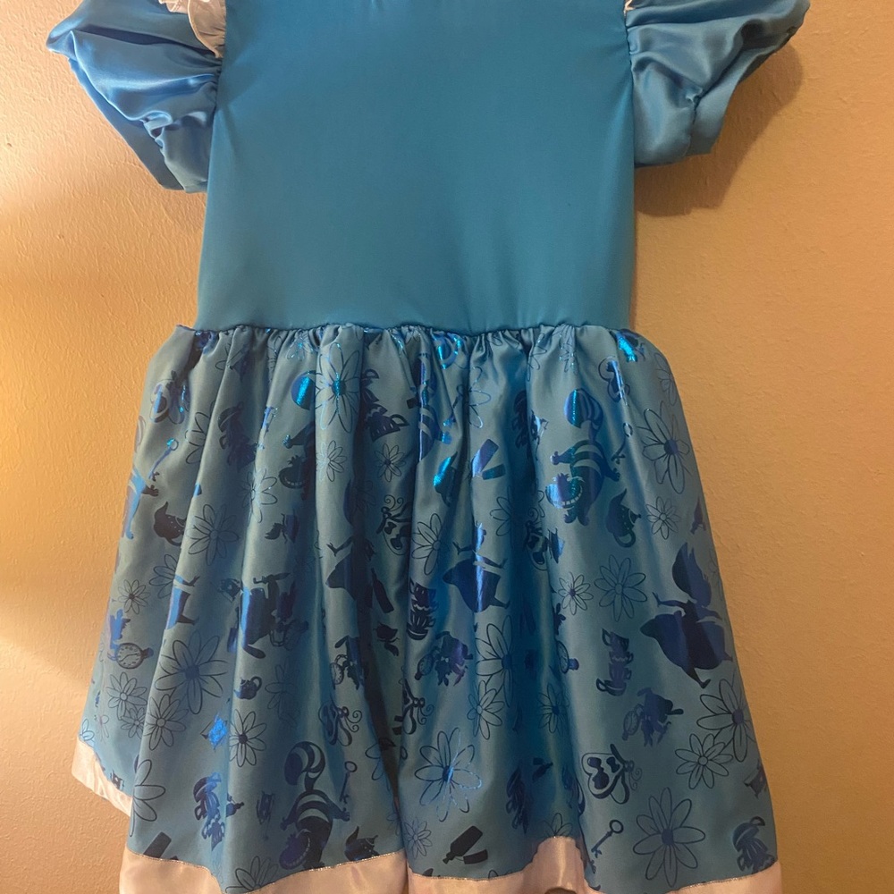 Disney Girls Alice In Wonderland Dress Up Pretend Play Costume Sz7/8 - Picture 5 of 5